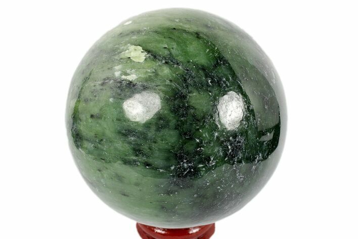 Polished Jade (Nephrite) Sphere - Afghanistan #187930